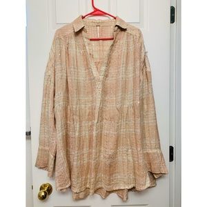 Pink Free People Blouse